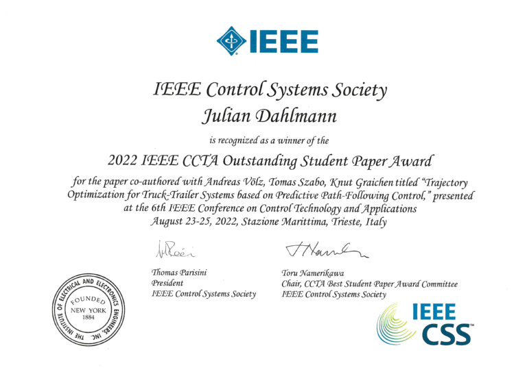 Award for Julian Dahlmann